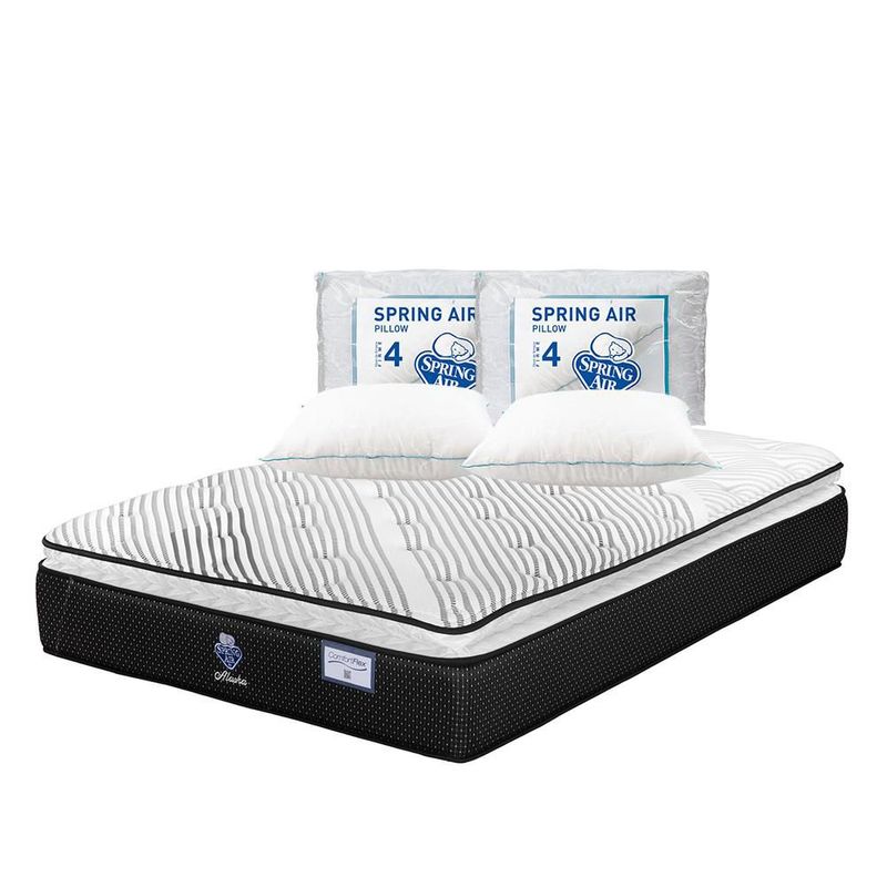 Colchón King Size Spring Air Alaska + 2 Almohadas Osos TRY
