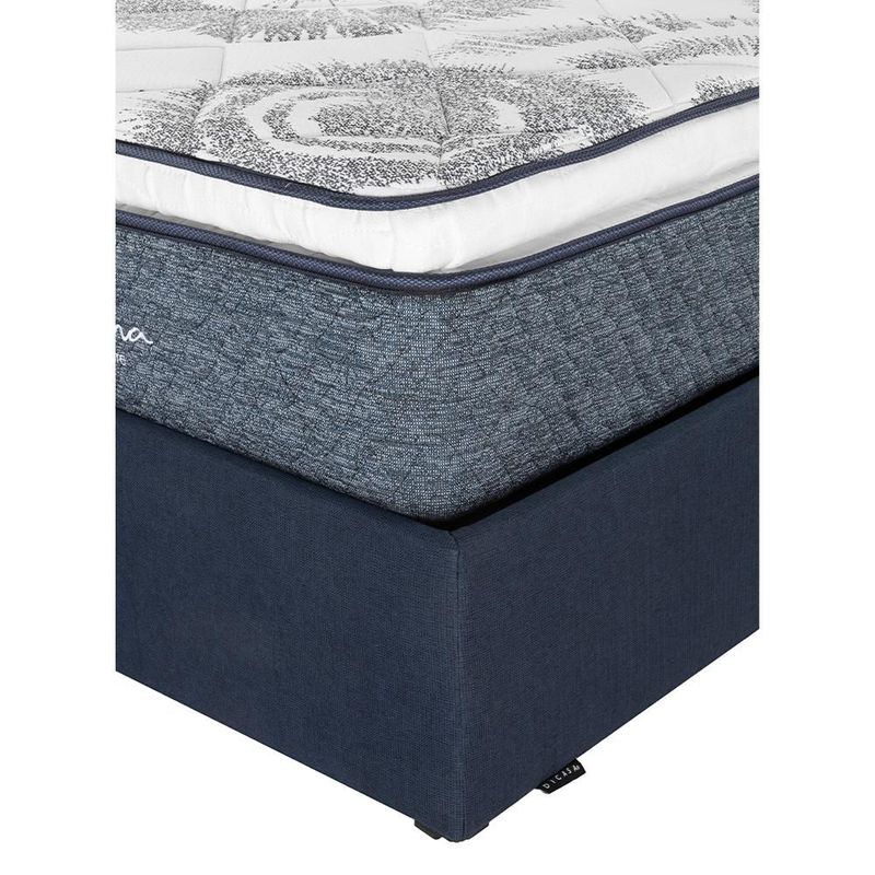 Colchón King Size Ghana Azul+ Base Cama CDZ