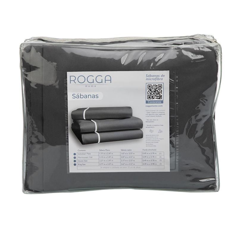 Colchón King Size Spring Air Aries + Box Gris Carbón + Almohada Royal + Protector Lux + Juego de Sábanas Royal Gris Oxford RGH