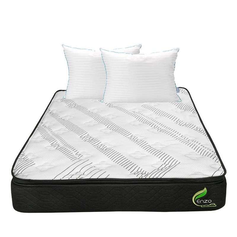 Colchón King Size Restonic Enzo Negro+ Almohada Royal Twin RGH