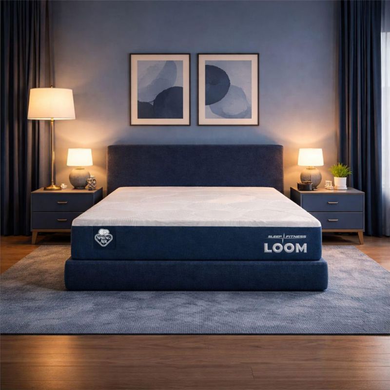 Colchón King Size Loom Spring Air Firmeza Media Memory Foam Sleep Fitness