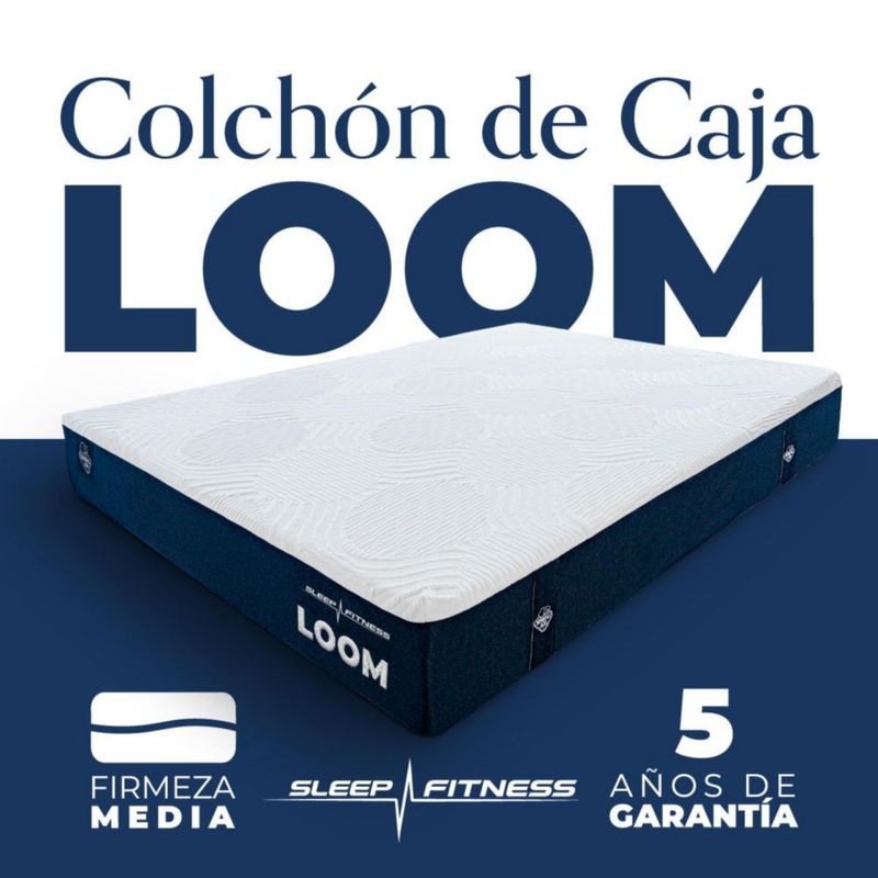 Colchón King Size Loom Spring Air Firmeza Media Memory Foam Sleep Fitness