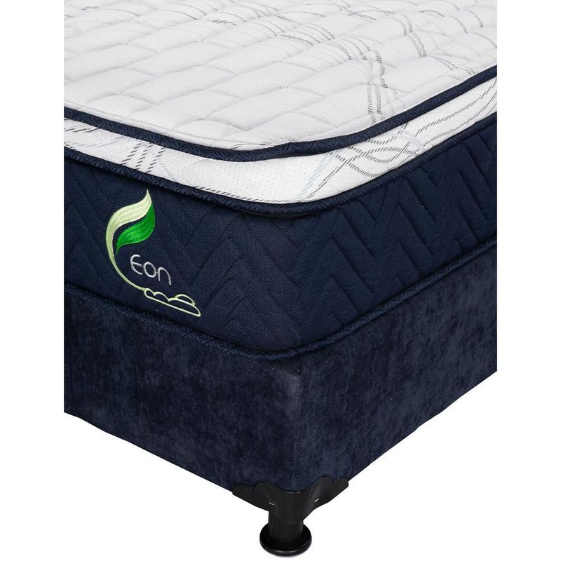 Colchón King Size Restonic Eon Azul+ Box+ Almohada Royal Twin+ Sabanas Royal RGH