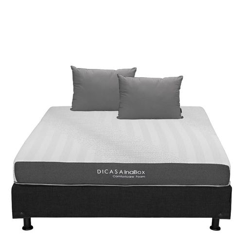 Colchon Matrimonial Restonic DicasaInaBox Negro+ Box+ Almohada 2Pack RGH