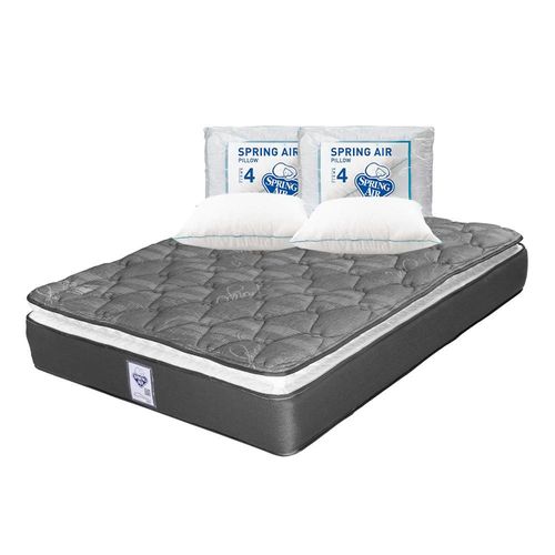 Colchón Matrimonial Spring Air Aries Negro+ Almohada Oso 2 TRY
