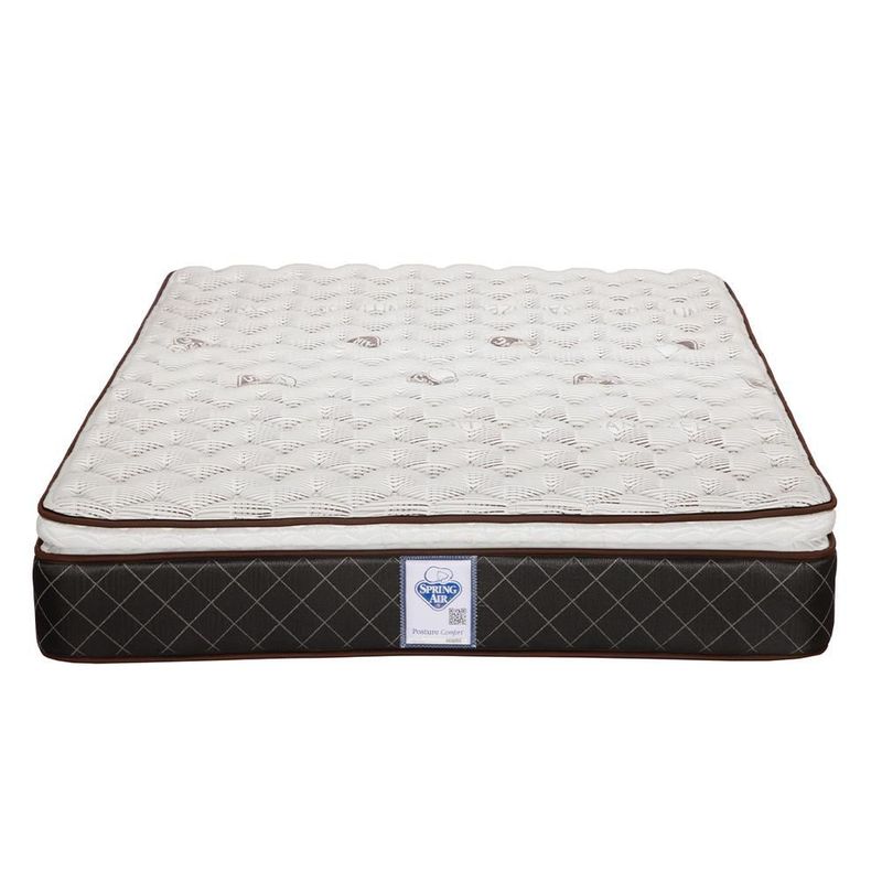 Colchón King Size Spring Air Minesota Café+ Box+ Almohada Oso 2+ Sabanas Basic RGH