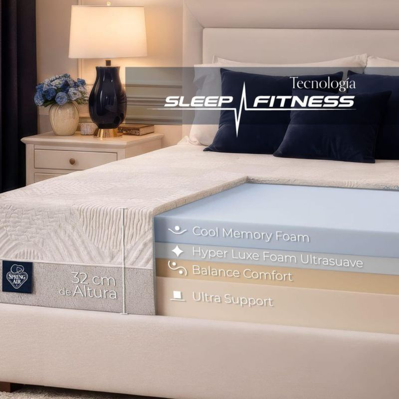 Colchón Individual Pro Spring Air Tecnología Hyper Luxe Sleep Fitness