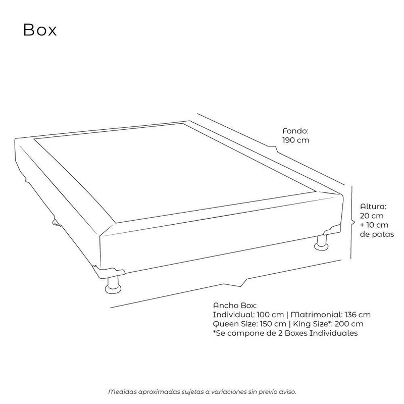 Box Matrimonial Rogga Gris Oscuro RGH