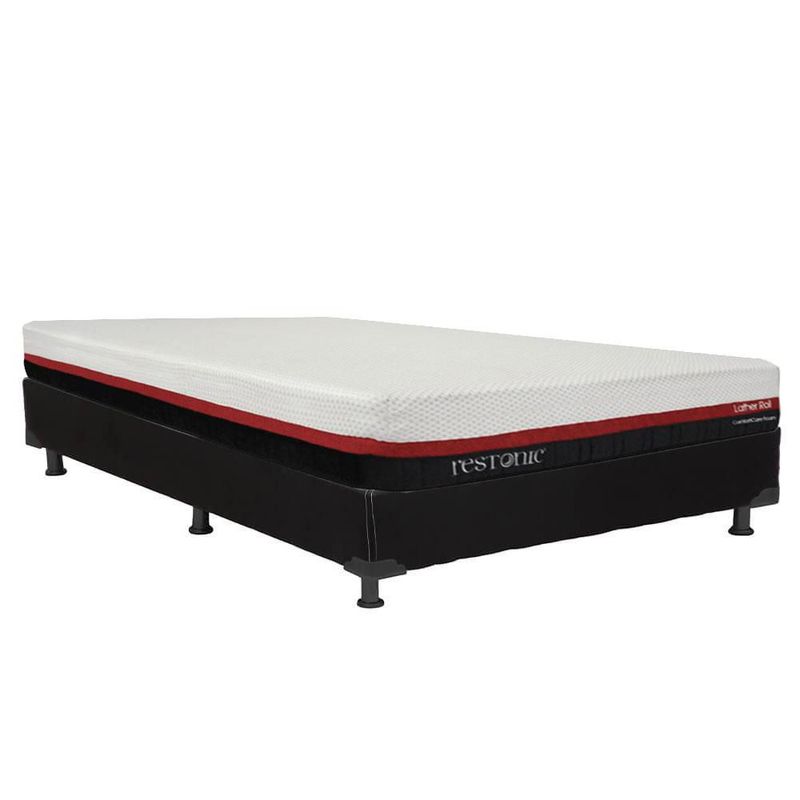 Colchon Individual Restonic Roll Negro+ Box+ Almohada One+ Protector Ultra+ Sabanas Softy+ Edredon Homy RGH