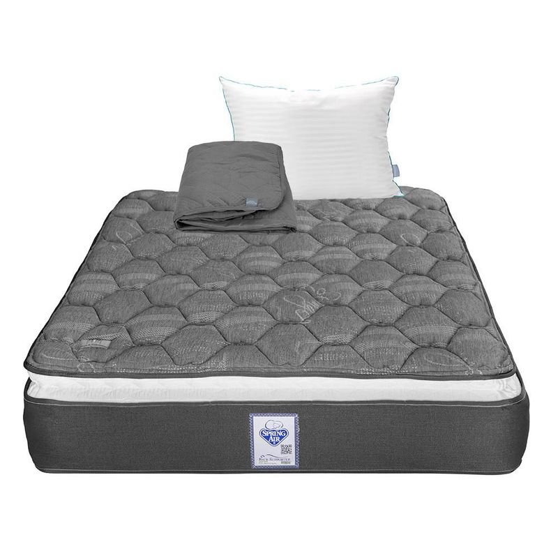 Colchón Matrimonial Spring Air Aries  + Almohada Royal + Protector de Colchón Lux RGH