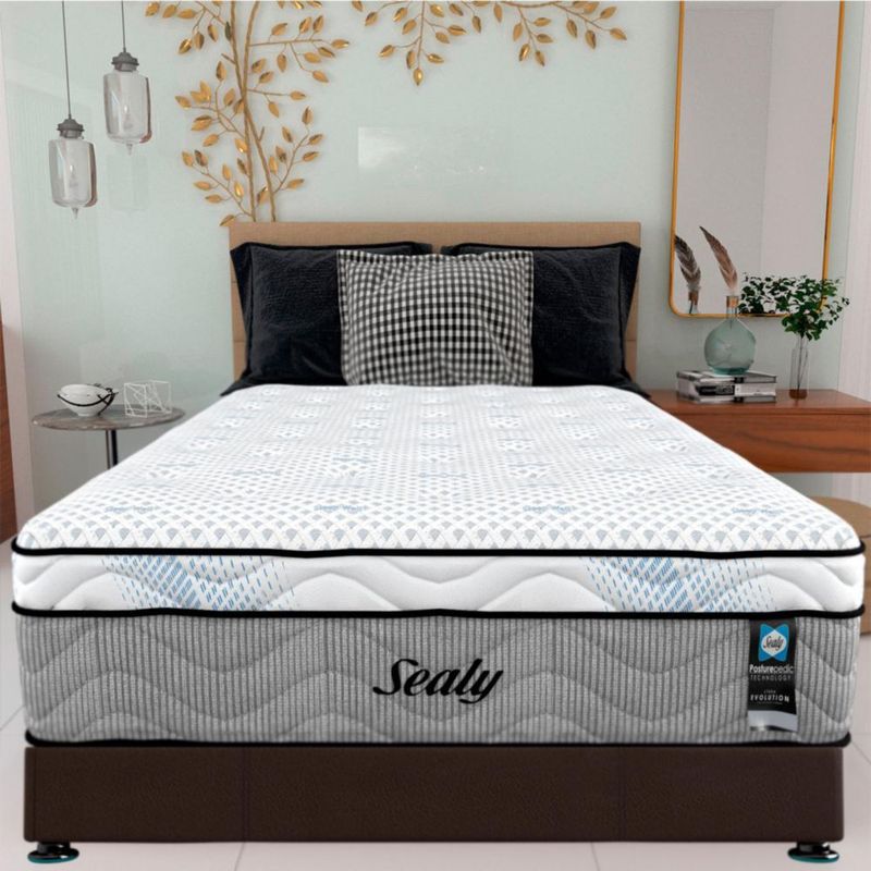 Colchón Incividual Mobs Sealy Posturepedic + 2 Almohadas + Bocina