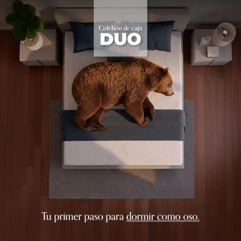 Colchón Individual Duo Spring Air Tecnología Hybrid Tech Sleep Fitness