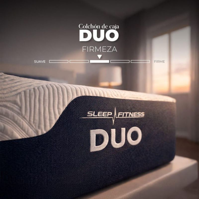 Colchón Individual Duo Spring Air Tecnología Hybrid Tech Sleep Fitness