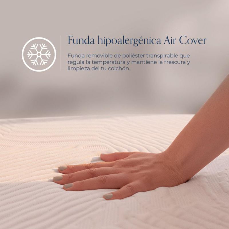 Colchón Individual Duo Spring Air Tecnología Hybrid Tech Sleep Fitness