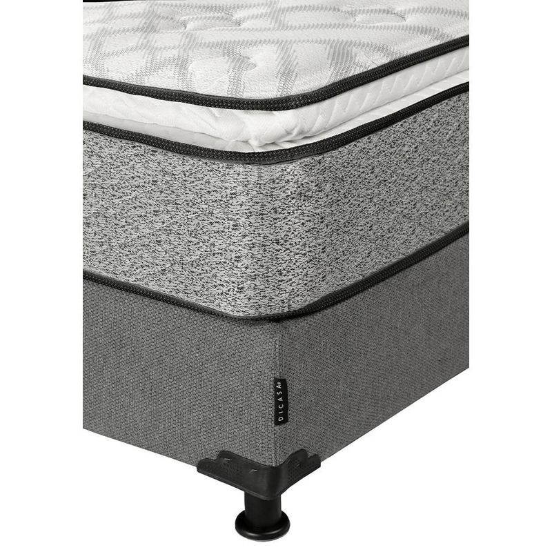 Colchon Individual Restonic Vail Gris+ Box+ Protector Ultra+ Sabanas Basic RGH