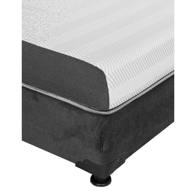Colchón King Size Restonic InaBox Gris Carbón+ Box+ Sabanas Royal RGH