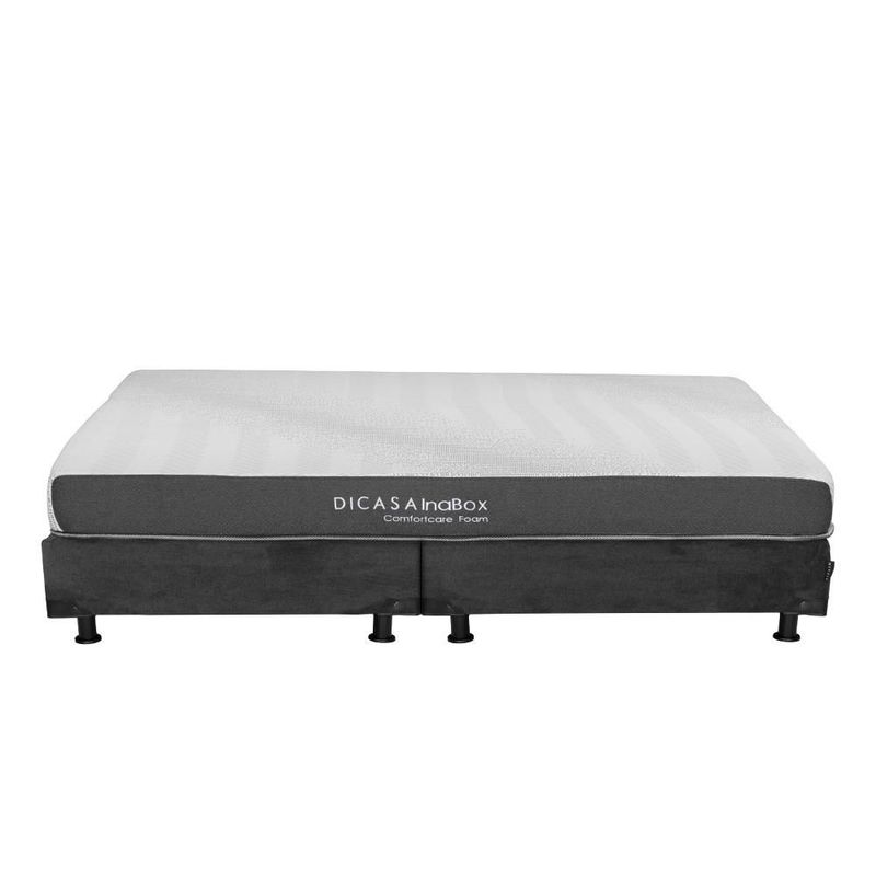 Colchón King Size Restonic InaBox Gris Carbón+ Box+ Sabanas Royal RGH