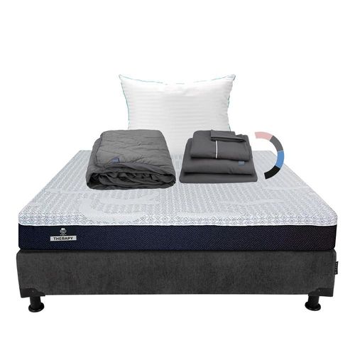 Colchon Matrimonial Spring Air Therapy+ Box+ Almohada Royal+ Protector Lux+ Sabanas Royal RGH