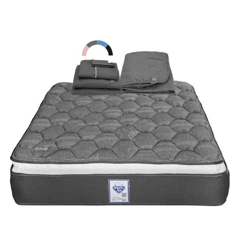 Colchón Matrimonial Spring Air Aries + Protector de Colchón Lux + Juego de Sábanas Lux RGH