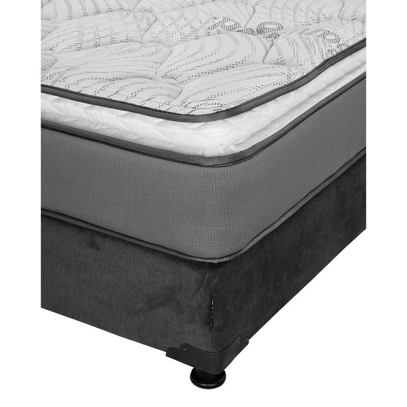 Colchón King Size Spring Air Prestige Gris+ Box+ Almohada Royal Twin+ Sabanas Royal RGH