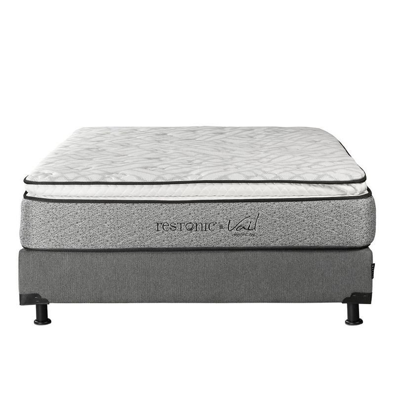 Colchon Individual Restonic Vail Gris+ Box RGH