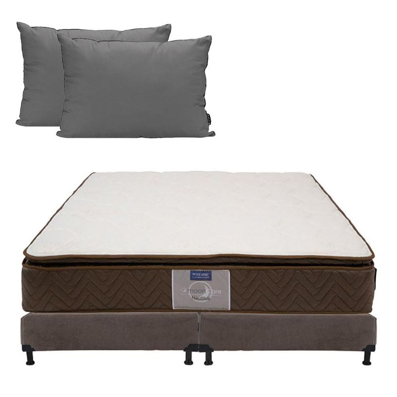 Colchón King Size Nautilus Spring Air Chocolate+ Box+ Almohada 2Pack RGH