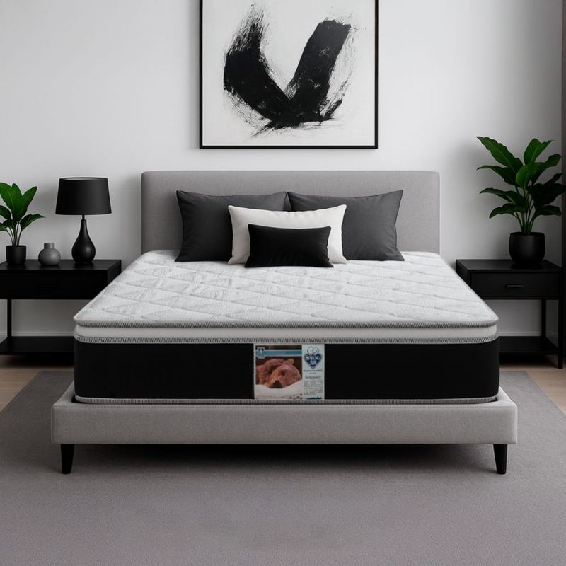 Colchón Queen Size Spring Air Kunis + Almohada Peach Feel + Protector Spring Air