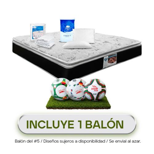Colchón Individual Spring Air Kunis + 1 Pack de Almohadas y 1 Cubre Colchón Essence