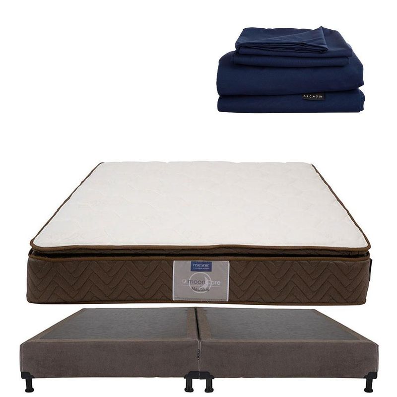 Colchon King Size Restonic Nautilus Cafe+ Box+ Sabanas Softy RGH