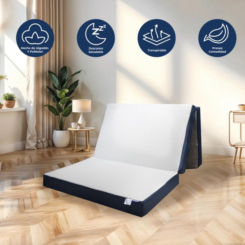 Colchon triple plegable DR JOOHN individual 190x100x10 cm