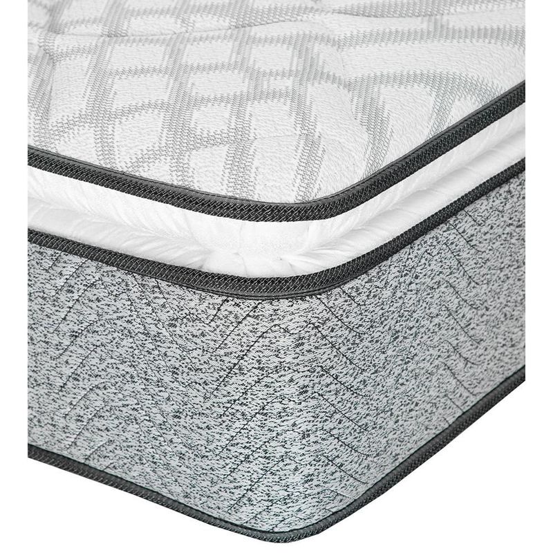 Colchon Matrimonial Restonic Vail Gris+ Almohada One+ Protector Ultra+ Sabanas Softy+ Edredon Homy CDZ