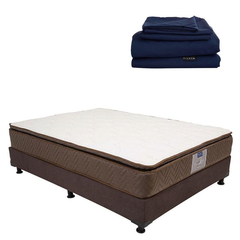 Colchon Individual Restonic Nautilus Cafe+ Box+ Sabanas Softy RGH