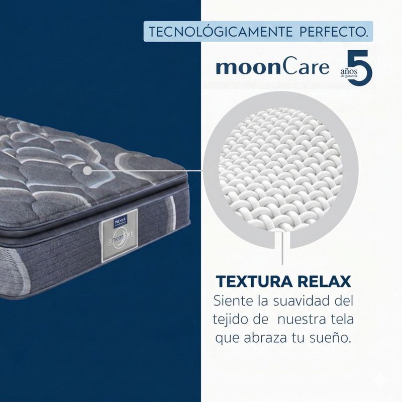 Colchón Individual Restonic Ortopédico Ultra Confort con 2 Almohadas Hipoalergénicas Standar