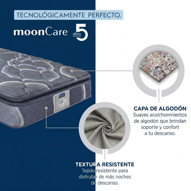 Colchón Individual Restonic Ortopédico Ultra Confort con 2 Almohadas Hipoalergénicas Standar