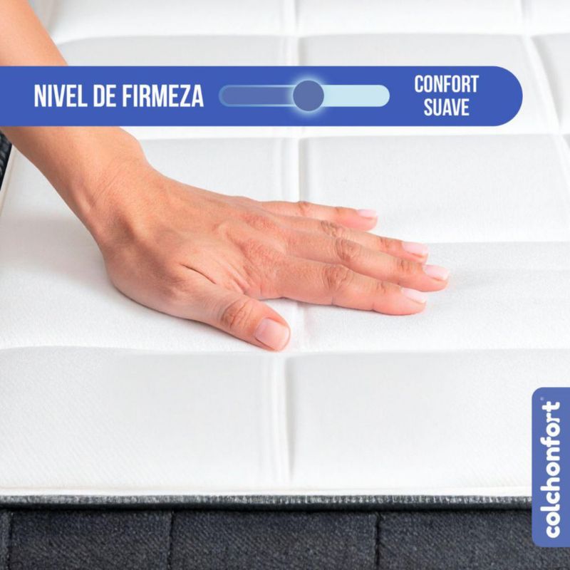 Colchón Colchonfort Click Blanco con Gris Individual Ortopédico Plegable con Foam High Resilience