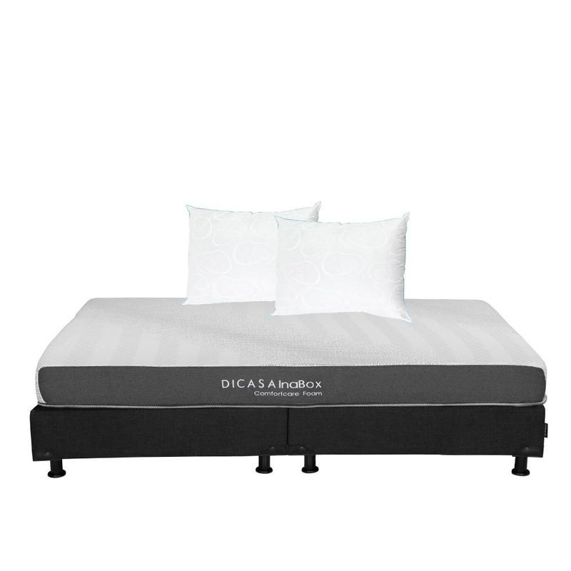 Colchon King Size Restonic DicasaInaBox Negro+ Box+ Almohada Oso 2 RGH