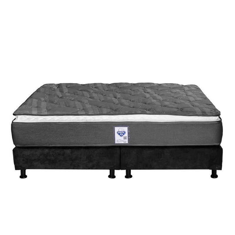 Colchón King Size Spring Air Aries Negro+ Box+ Sabanas Basic TRY