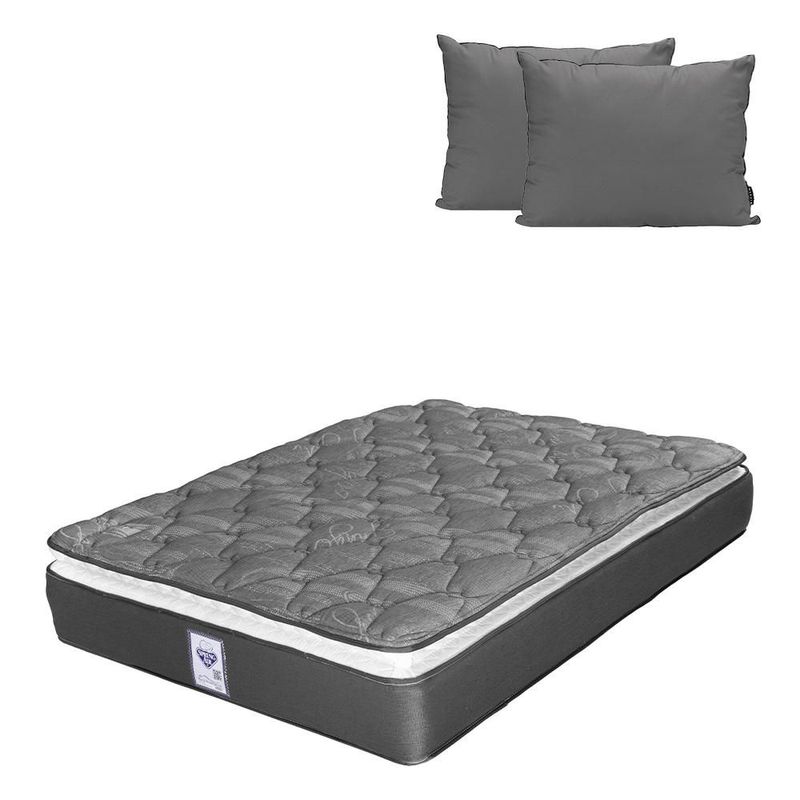 Colchón King Size Spring Air Aries Negro+ Almohada 2Pack CDZ