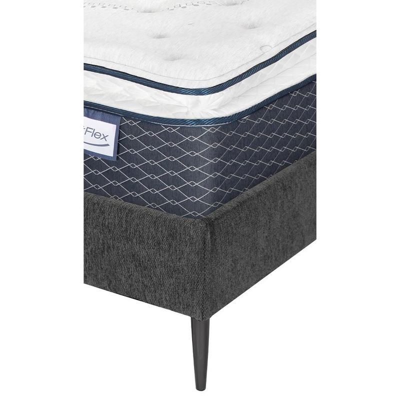 Colchon Matrimonial Spring Air Dover Gris+ Base Cama Slim RGH