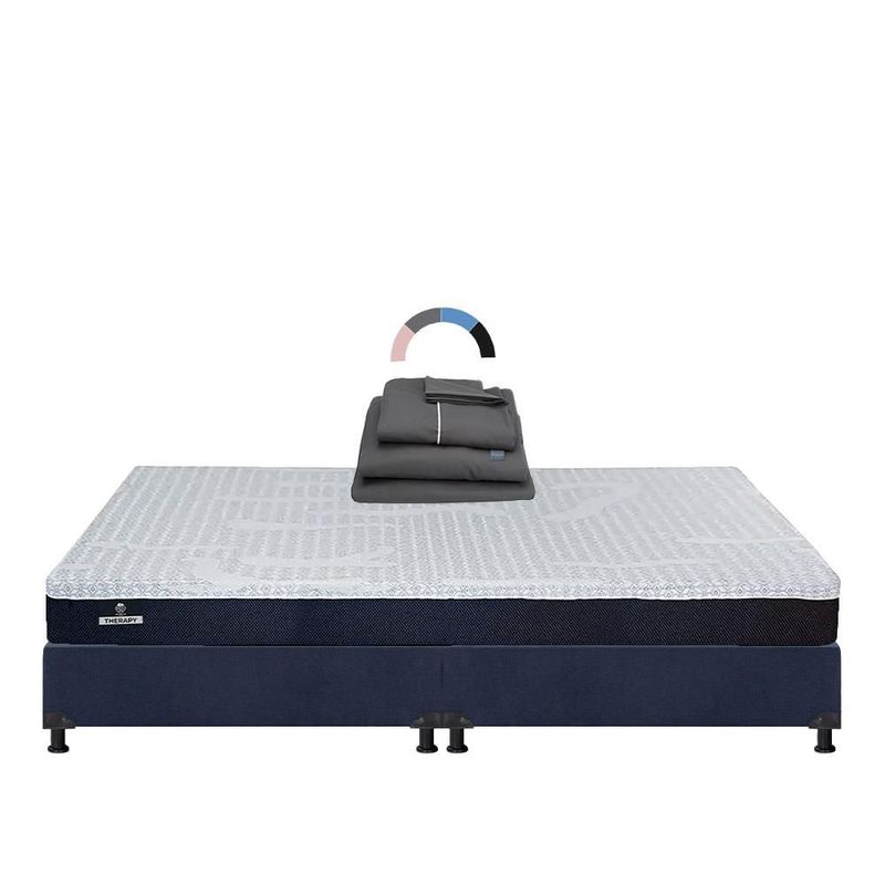 Colchon King Size Spring Air Therapy+ Box+Sabanas Royal RGH