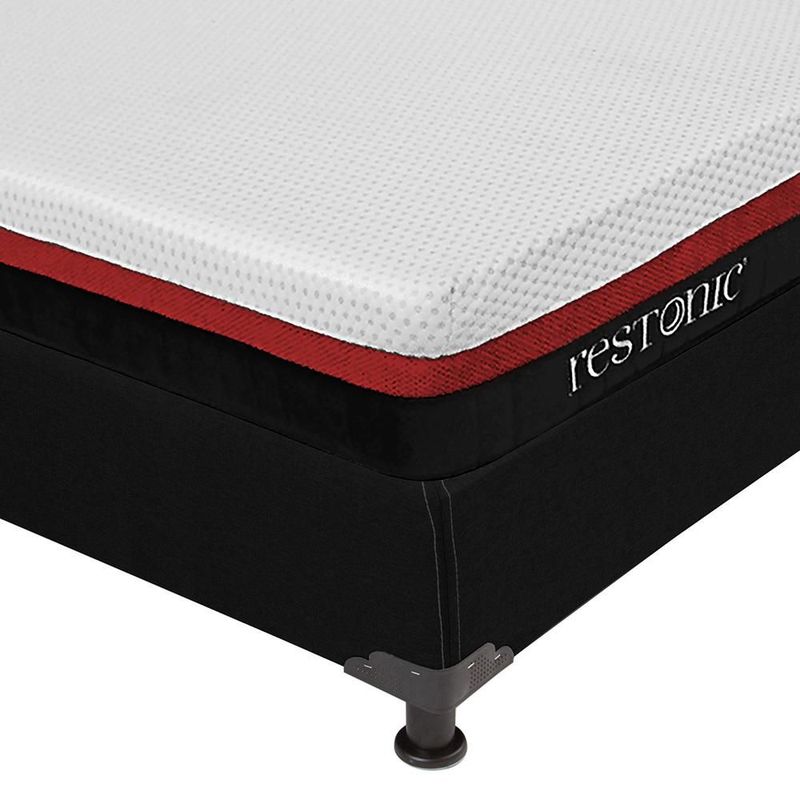 Colchon Matrimonial Restonic Roll Negro+ Box+ Protector Ultra+ Sabanas Softy RGH