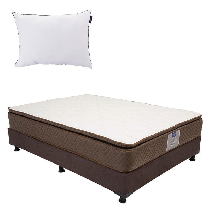 Colchón Individual Nautilus Restonic Chocolate+ Box+ Almohada One RGH