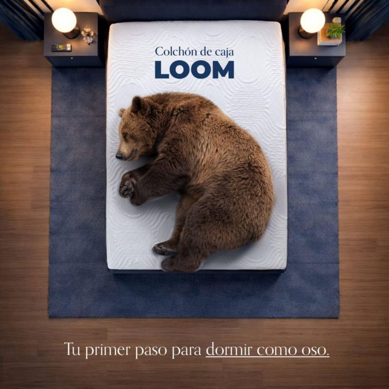 Colchón En Caja Spring Air Loom Individual Firmeza Media Memory Foam Sleep Fitness