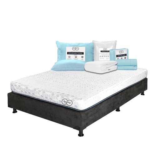 Colchon Trinity Matrimonial+ Box+ Almohada Trinity+ Protector Trinity+ Sabanas Trinity TRY