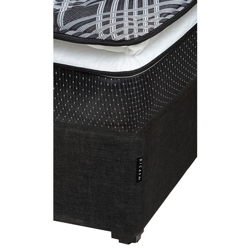 Colchon Matrimonial Spring Air Omega Negro+ Base Cama TRY