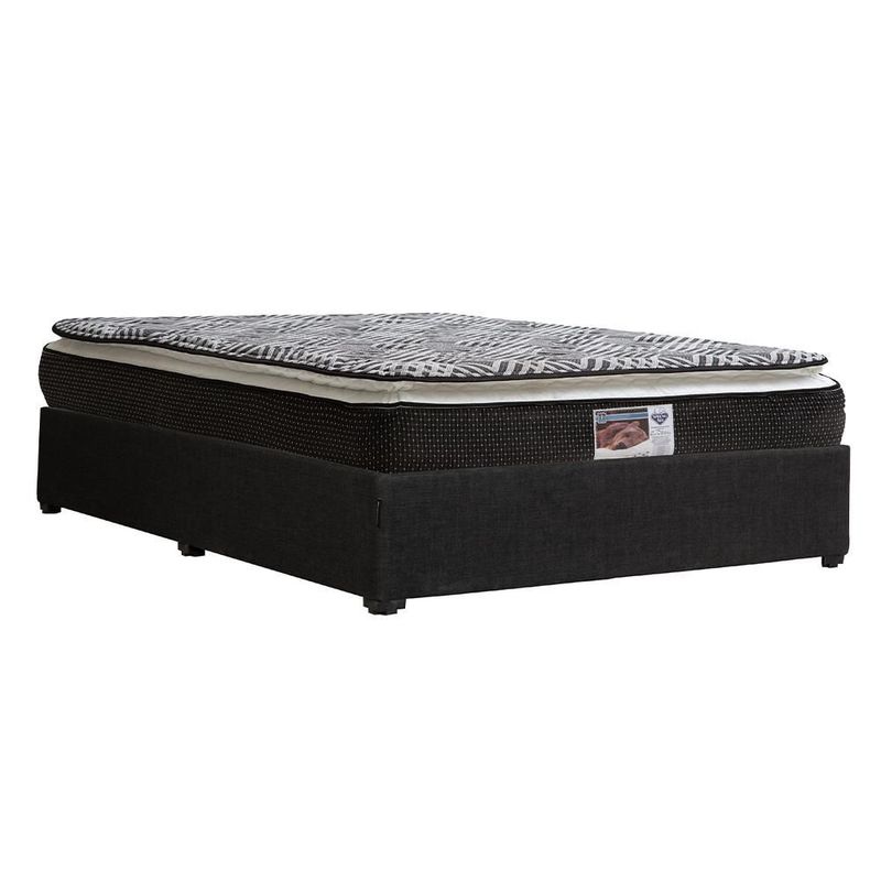 Colchon Matrimonial Spring Air Omega Negro+ Base Cama TRY