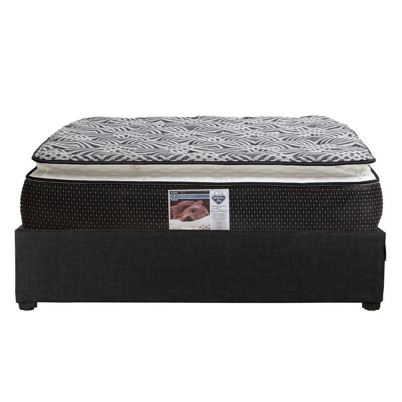 Colchon Matrimonial Spring Air Omega Negro+ Base Cama TRY
