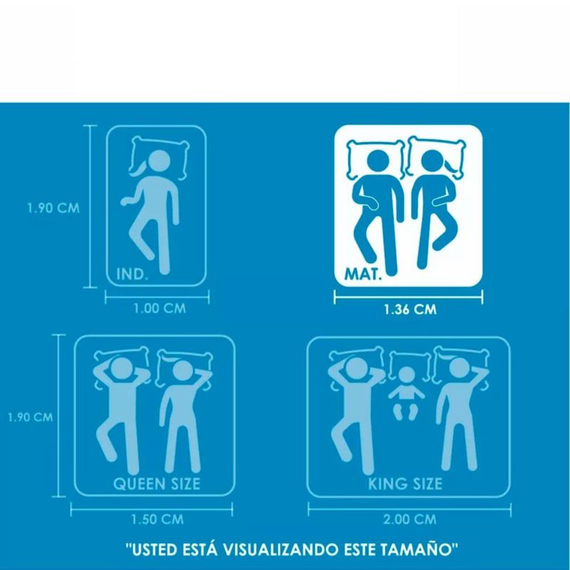Colchón Matrimonial Restonic Mega Confort Ortopédico con 2 Almohadas Standar Hipoalergénicas