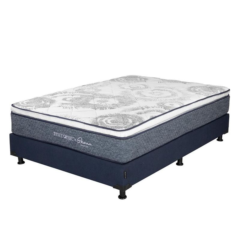 Colchon Individual Restonic Ghana Azul+ Box+ Protector Ultra TRY