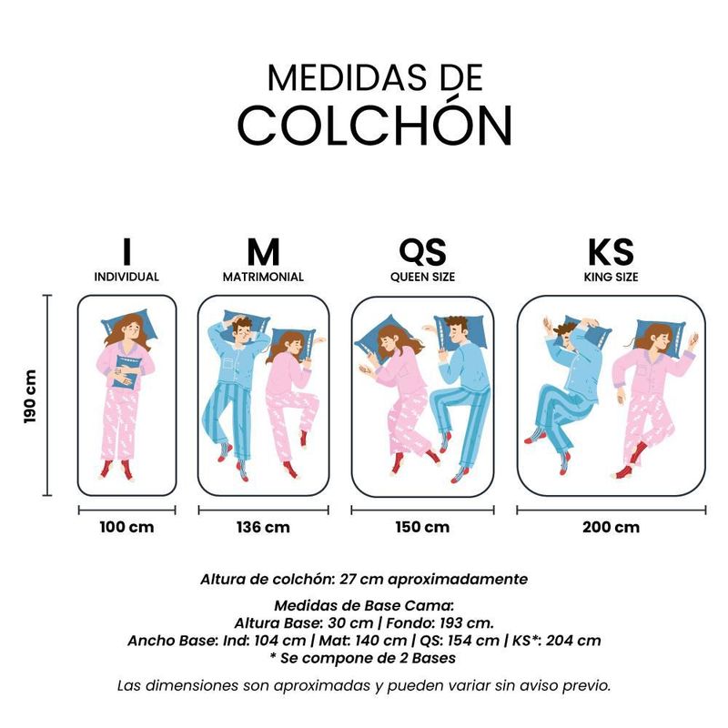 Colchón Matrimonial Spring Air Premier + Base Cama Negro TRY